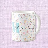 Mug Monogramme Bénédiction de Pâques 11oz classique ca