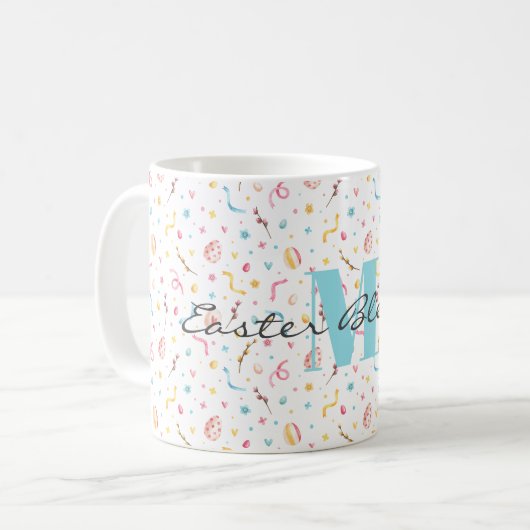 Mug Monogramme Bénédiction de Pâques 11oz classique ca (Devant gauche)