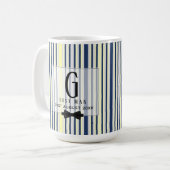 Mug Monogramme BEST MAN Groomsmans Groomsman Navy Jaun (Devant gauche)