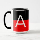 Mug Monogramme bicolore moderne (Gauche)