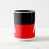Mug Monogramme bicolore moderne (Centre)