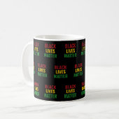 Mug Monogramme BLACK LIVES OBLIGATOIRE Rouge Jaune Ver (Devant gauche)