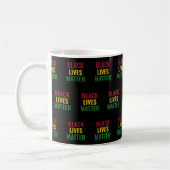 Mug Monogramme BLACK LIVES OBLIGATOIRE Rouge Jaune Ver (Gauche)