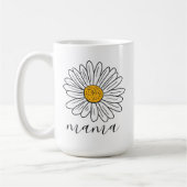 Mug Monogramme blanc marguerite florale doodle Mama (Gauche)