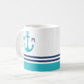 Mug Monogramme bleu clair (Devant gauche)