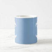 Mug Monogramme Bleu de la boucle fine (Centre)