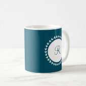 Mug Monogramme bleu marine (Devant droit)