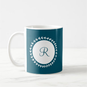 Mug Monogramme bleu marine