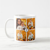 Mug Monogramme bleu marine de la marine moderne 4 phot (Gauche)