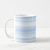 Mug Monogramme Bleu rayures (Gauche)