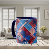 Mug Monogramme Blue Jeans Motif de chaudière