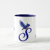 Mug Monogramme Bluebird Initial S Élégant (Centre)