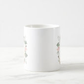 Mug Monogramme Bohème Floral Rose Doré Rustique (Centre)