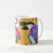 Mug Monogramme | Boho rose Floral I (Devant droit)