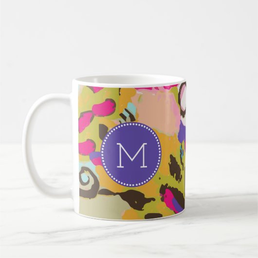 Mug Monogramme | Boho rose Floral I (Gauche)
