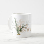 Mug Monogramme Botanique D'Eucalyptus D'Or Personnalis (Devant gauche)