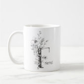 Mug Monogramme botanique floral | Co élégante de texte (Gauche)