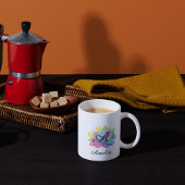 Mug Monogramme botanique moderne coloré Y2K