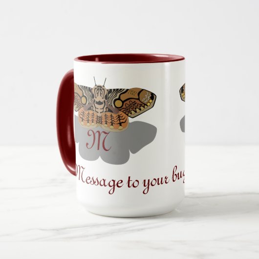 Mug Monogramme Brahmin Moth (Devant gauche)