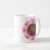Mug Monogramme Brown et rose M (Devant droit)