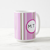 Mug Monogramme Brown rose (Devant droit)