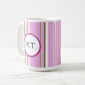 Mug Monogramme Brown rose (Devant gauche)