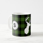 Mug Monogramme Buffalo Plaid Lumberjack Elk (Devant gauche)