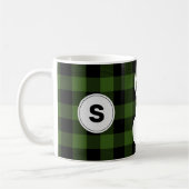 Mug Monogramme Buffalo Plaid Lumberjack Elk (Gauche)