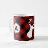 Mug Monogramme Buffalo Plaid Lumberjack Elk (Devant gauche)