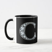 Mug Monogramme C Faux Diamond (Gauche)