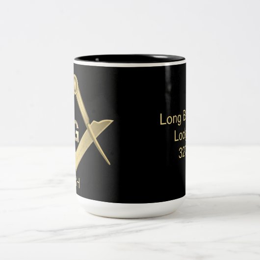 Mug Monogrammé Carré Classé & Compas (Centre)