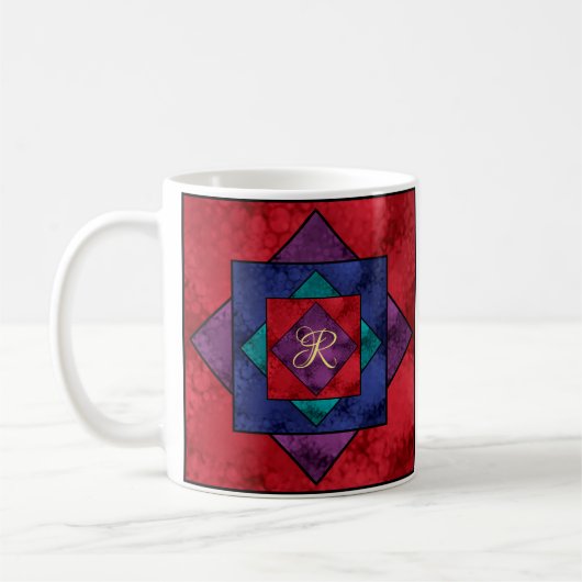 Mug Monogramme Carré de surface (Gauche)