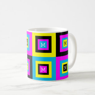Mug Monogramme Carré du concepteur graphique CMYK