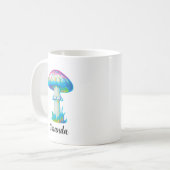 Mug Monogramme Champignons colorés Ajouter Votre Nom (Devant gauche)