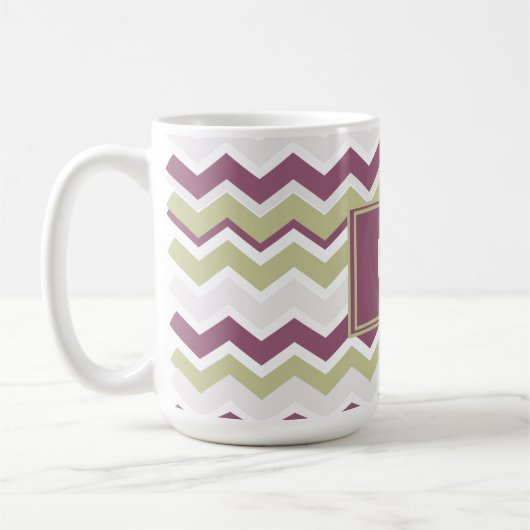 Mug Monogramme Chevron Brick (Gauche)
