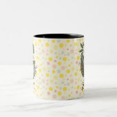 Mug Monogramme Chic Bohème Divin avec Floral de Gr (Centre)