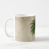 Mug Monogramme Chic Marbré Tropical Palm Tree (Gauche)