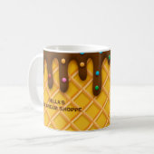 Mug Monogramme Chocolat Lait Sprinkle Glace Crème (Devant gauche)