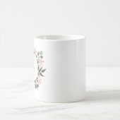 Mug Monogramme circulaire rose modifiable initial (Centre)