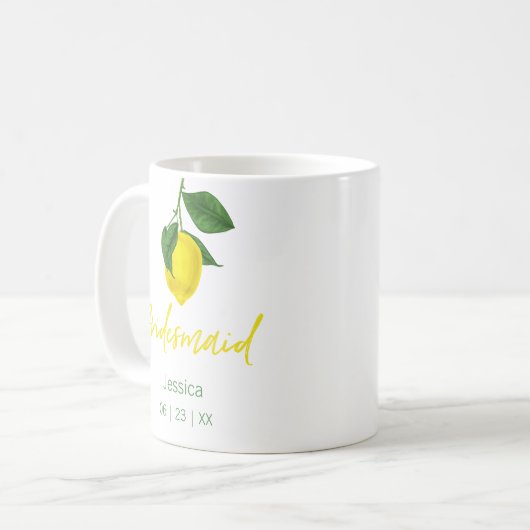 Mug Monogramme citron (Devant gauche)