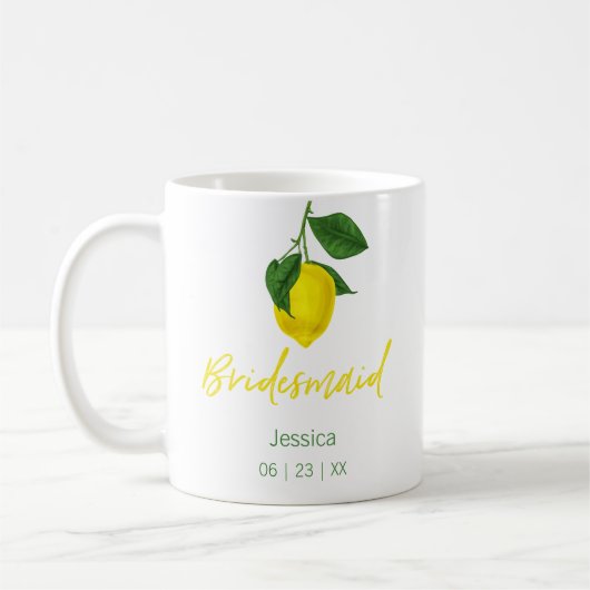 Mug Monogramme citron (Gauche)