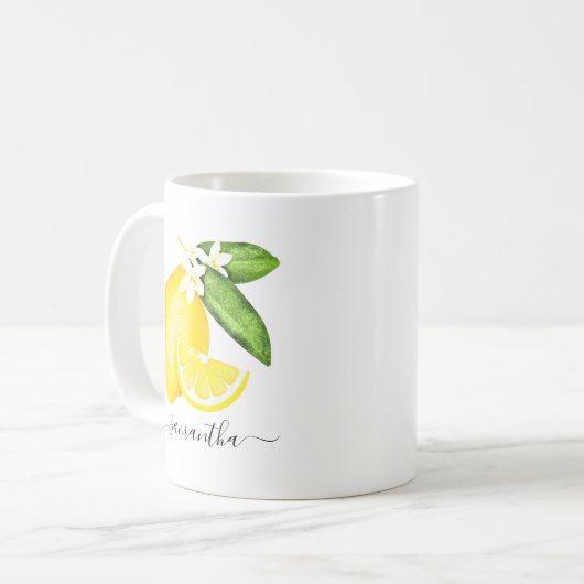 Mug Monogramme citron (Devant gauche)