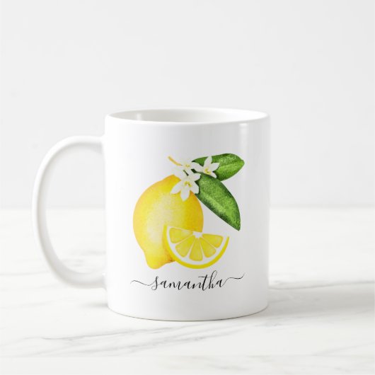 Mug Monogramme citron (Gauche)