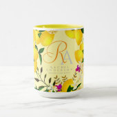 Mug Monogramme citron jaune (Centre)