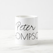 Mug Monogramme clair et propre (Centre)
