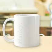 Mug Monogramme Classic Élégant Minimal Ivory Blanc Nom