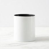 Mug Monogramme Classic Élégant Minimal Noir Blanc Nom (Centre)