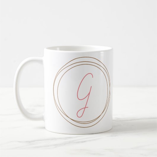 Mug Monogramme Classique "G" (Gauche)