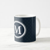 Mug Monogramme classique profond de coutume de motif (Devant droit)