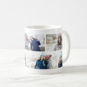 Mug Monogramme Collage photo multiple Disposition phot (Devant droit)